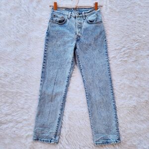 Levi 501‎ Acid Washed Straight Leg Jeans